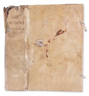 ANTONINUS FLORENTINUS, Saint. Chronica. Prima[-tertia] pars historiarum.  1543